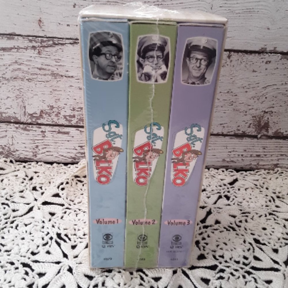 New Sealed - Phil Silvers is Sgt Bilko - 3 VHS Tapes Boxed - 6 Episodes